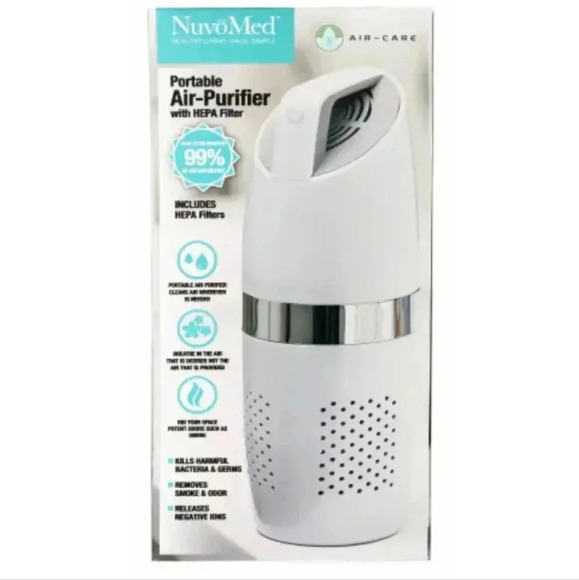 NuvoMed™ Portable Air Purifier with HEPA Filter (New) - Picture 1 of 15